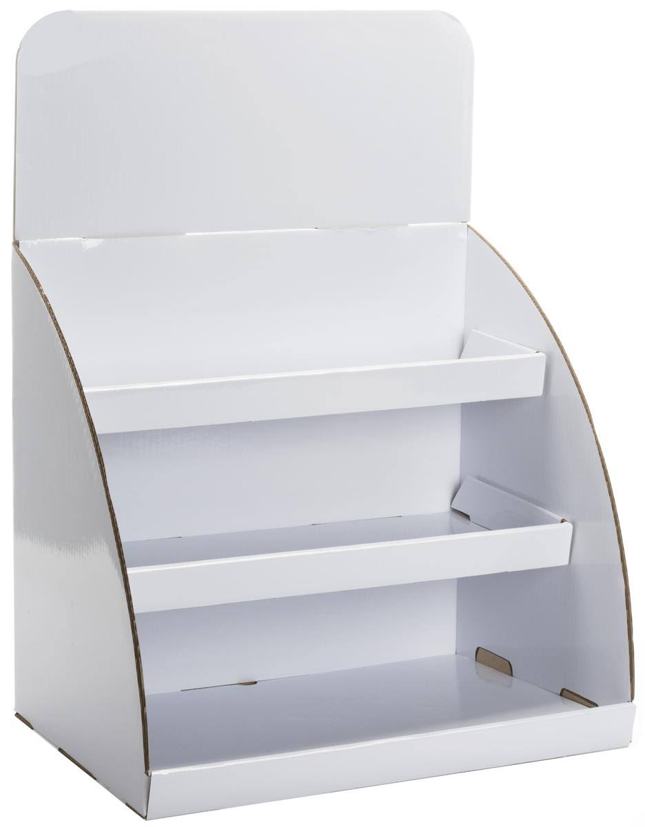 Tabletop Cardboard Display with Lipped Shelves Removable QRN0RG_5IGX Tabletop Cardboard Display with Lipped Shelves Removable QRN0RG_5IGX