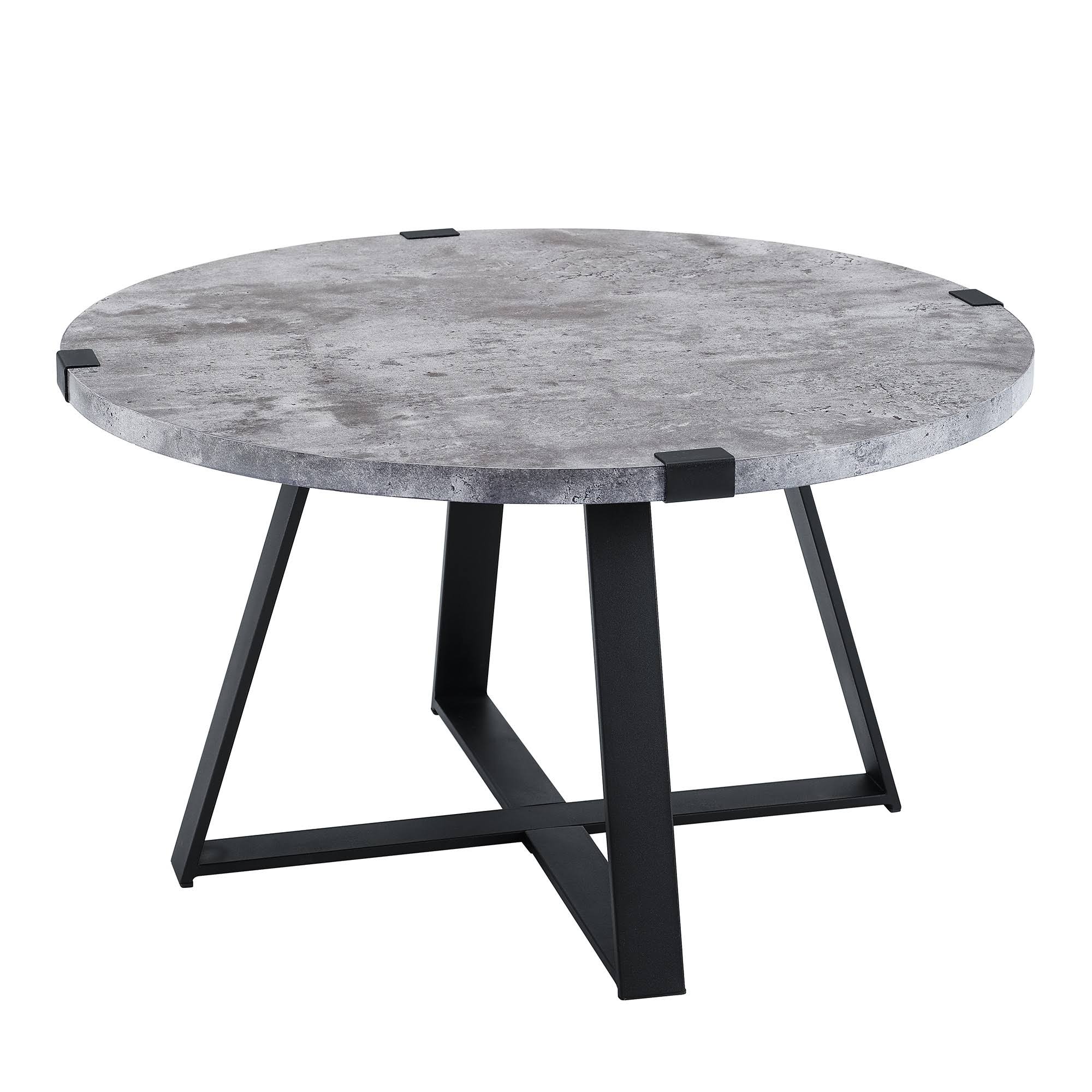 We Furniture Rustic Round Coffee Table - Dark 7XIOGA_HKRU We Furniture Rustic Round Coffee Table - Dark 7XIOGA_HKRU