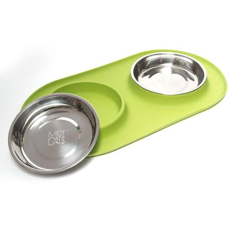 Messy Mutts Silicone Double Feeder Dog 8N7WSD_GQSN Messy Mutts Silicone Double Feeder Dog 8N7WSD_GQSN