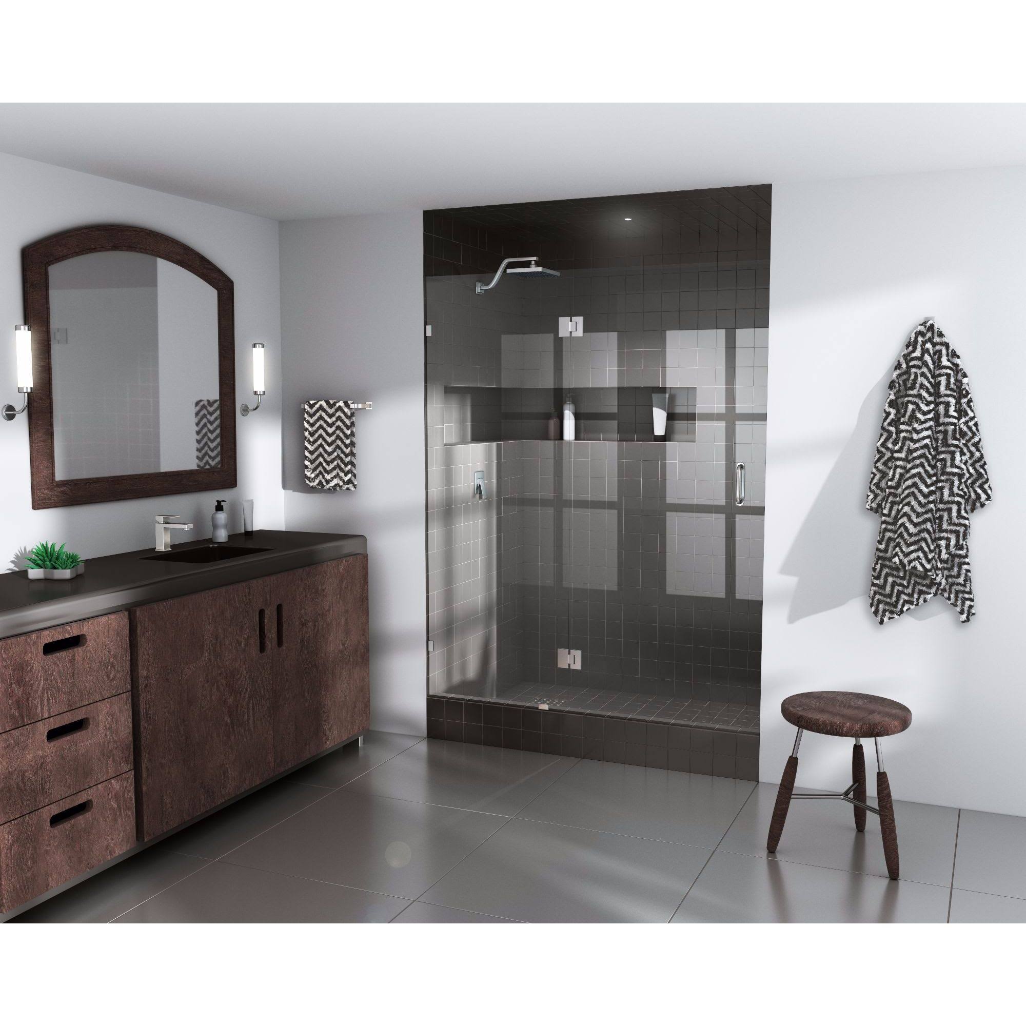 Glass Warehouse 78 x 30.75 inch Frameless Shower Door - Glass 9O5IMM_NMBE Glass Warehouse 78 x 30.75 inch Frameless Shower Door - Glass 9O5IMM_NMBE