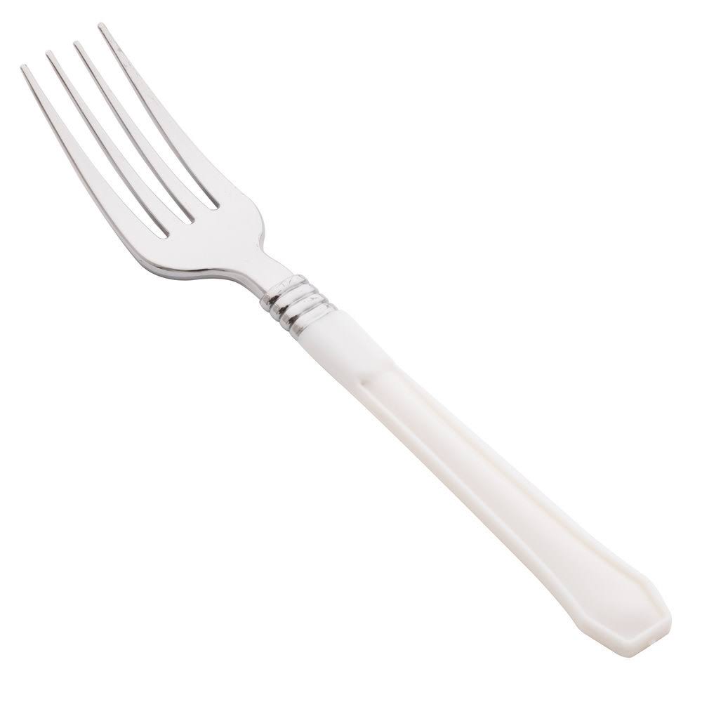 WNA Comet West RFDFK480I PE 7 in. Reflections Duet Heavy Weight Fork with Ivory Handle Silver - Case of CT4622_ZHUF WNA Comet West RFDFK480I PE 7 in. Reflections Duet Heavy Weight Fork with Ivory Handle Silver - Case of CT4622_ZHUF