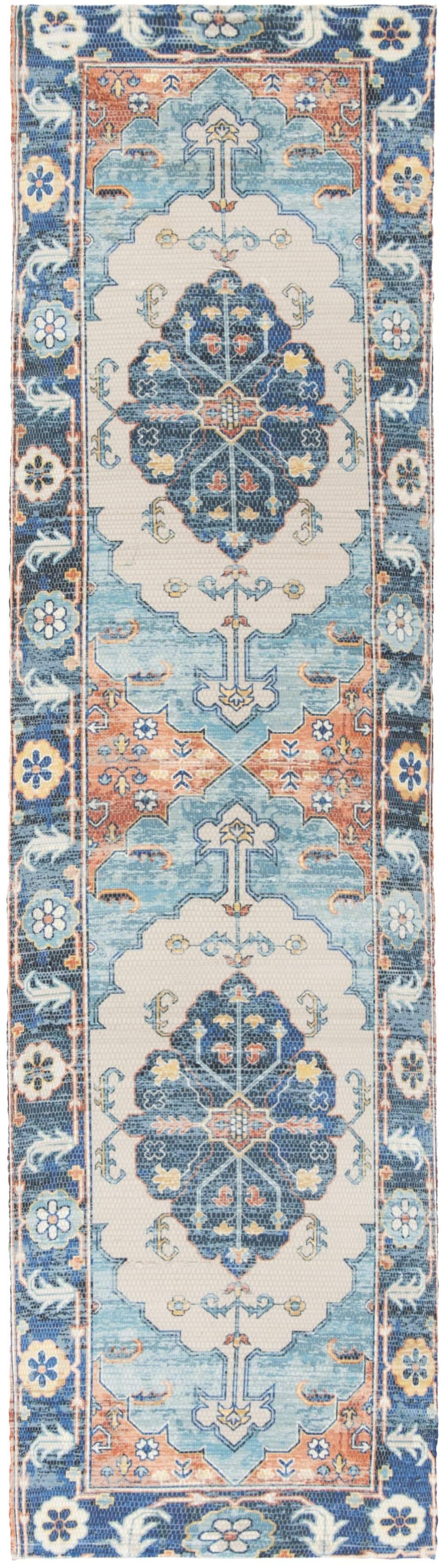Safavieh Saffron 585 Area Rug | Blue / Coral | 8' x 10' CSCAXH_LJTT Safavieh Saffron 585 Area Rug | Blue / Coral | 8' x 10' CSCAXH_LJTT
