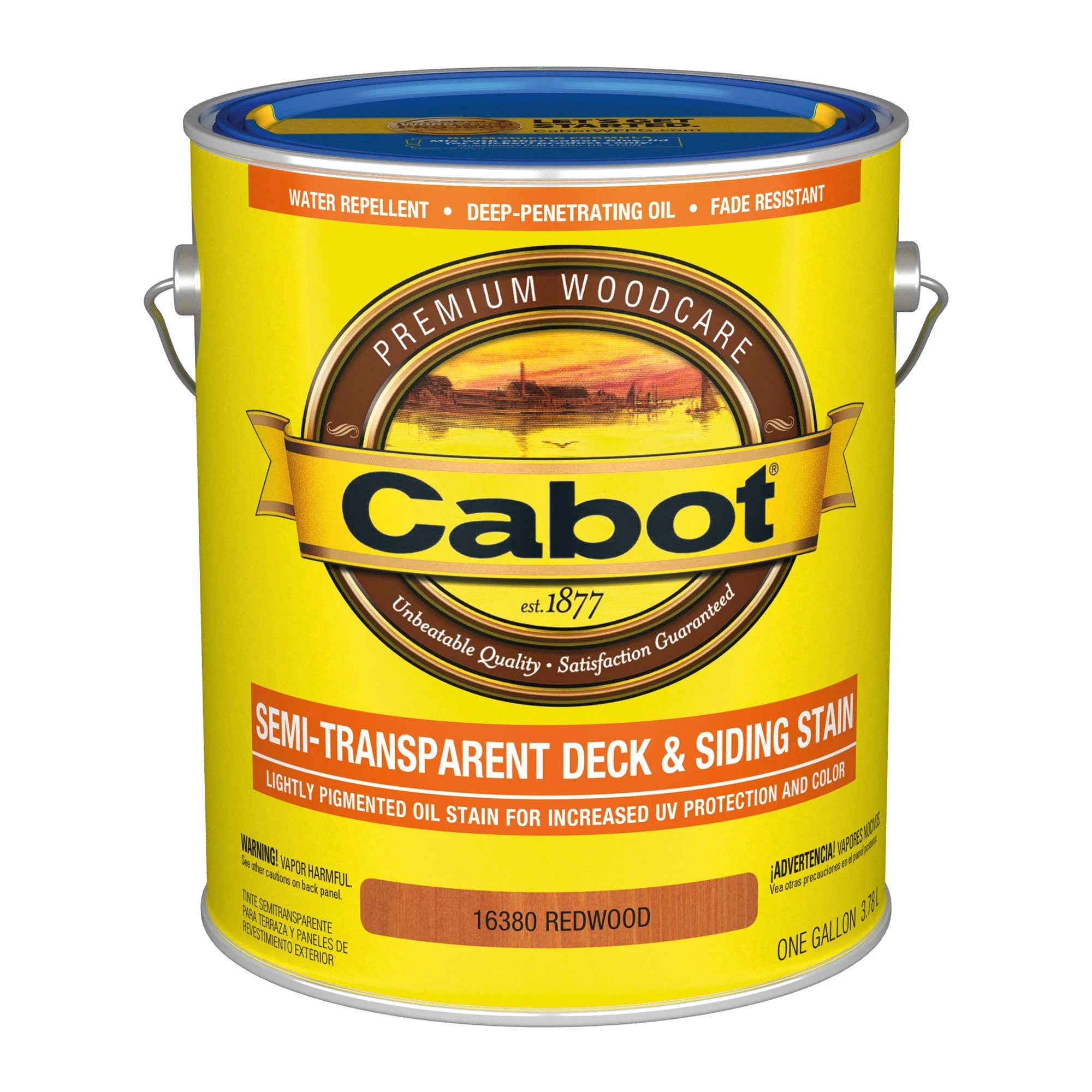 Cabot 1 Gallon Semi - Transparent Deck Siding Stain - DU668W_8XNC Cabot 1 Gallon Semi - Transparent Deck Siding Stain - DU668W_8XNC