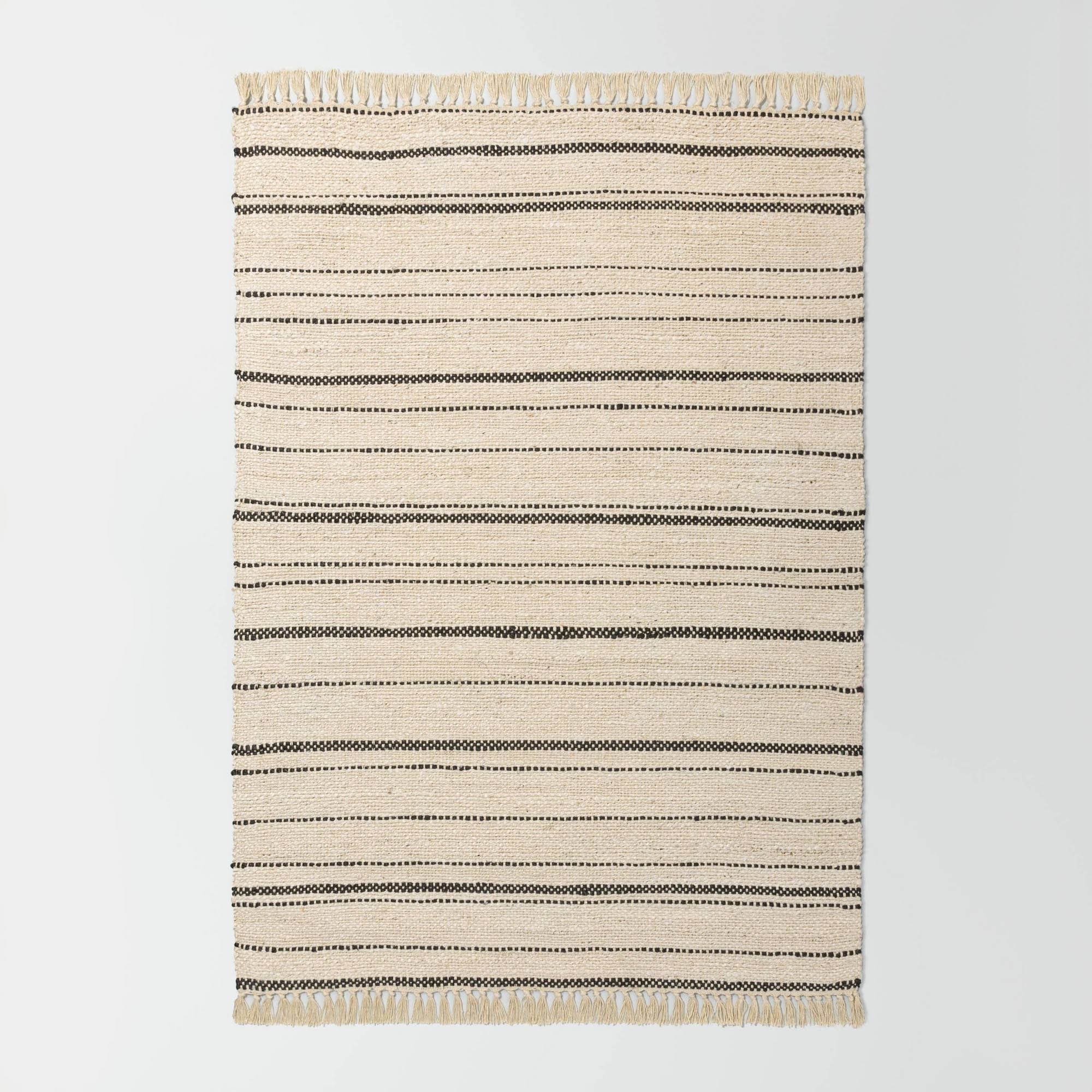 5' x 7' Bleached Jute Variegated Stripe Area Rug Railroad Gray - Hearth Hand with NDWWLZ_A7S3 5' x 7' Bleached Jute Variegated Stripe Area Rug Railroad Gray - Hearth Hand with NDWWLZ_A7S3