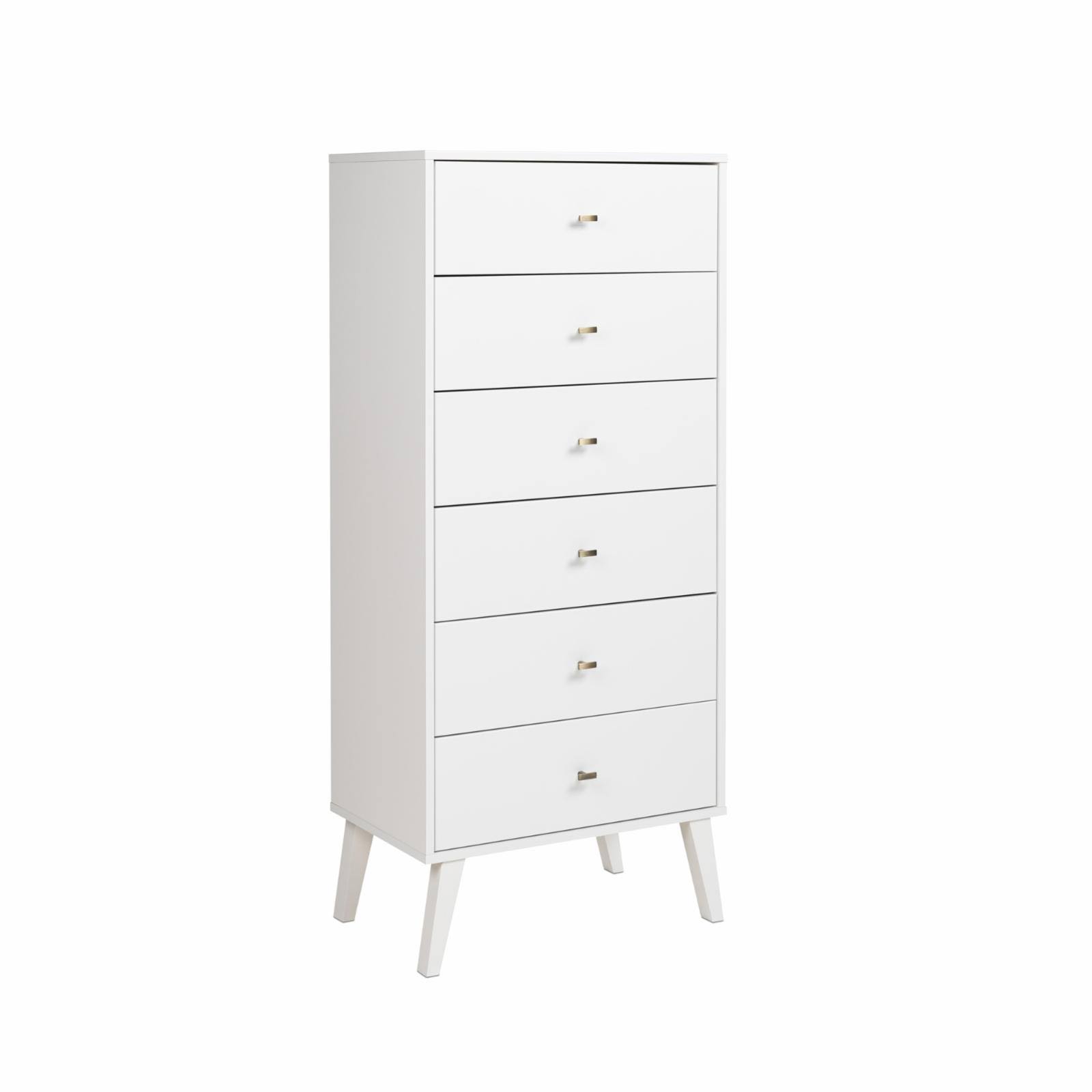 Prepac Milo Mid Century 6-Drawer White Modern Tall 3LQCJT_C9FY Prepac Milo Mid Century 6-Drawer White Modern Tall 3LQCJT_C9FY