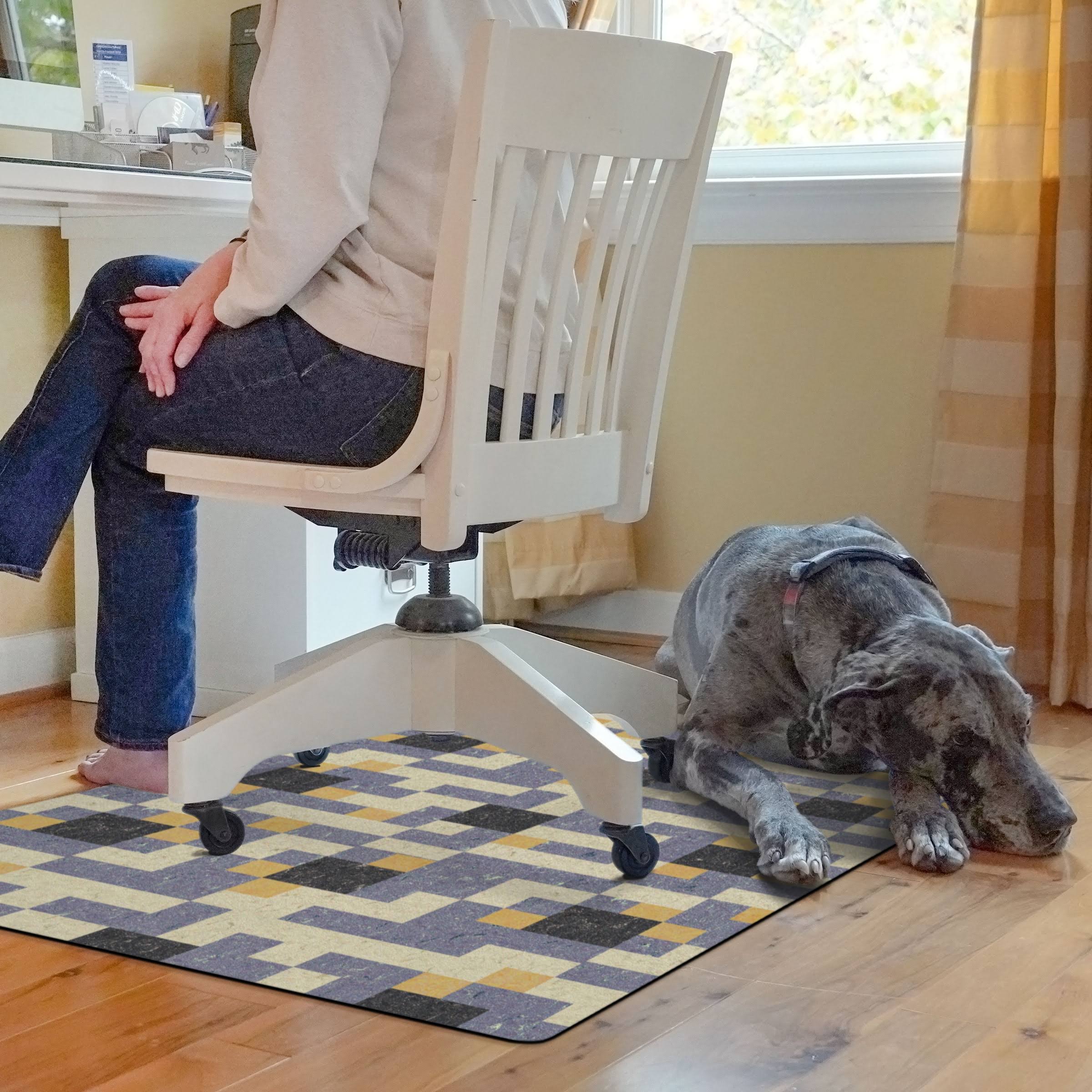 Bungalow Flooring Maxwell Tile 3' x 4' Desk Chair Mat YKPGHK_2OR6 Bungalow Flooring Maxwell Tile 3' x 4' Desk Chair Mat YKPGHK_2OR6