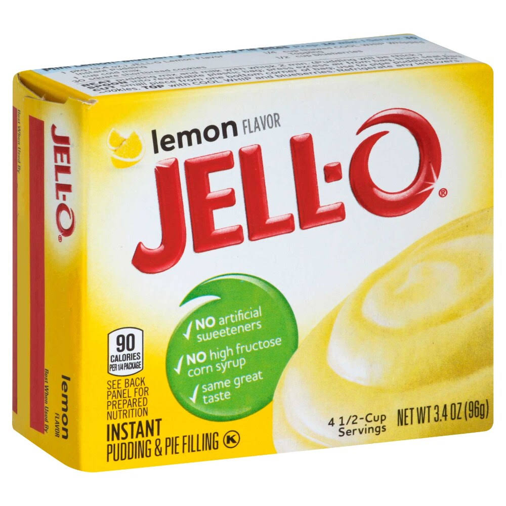 Jell-O Instant Pudding Pie Filling, Lemon, 3.4 4LSOF8_2LHS Jell-O Instant Pudding Pie Filling, Lemon, 3.4 4LSOF8_2LHS