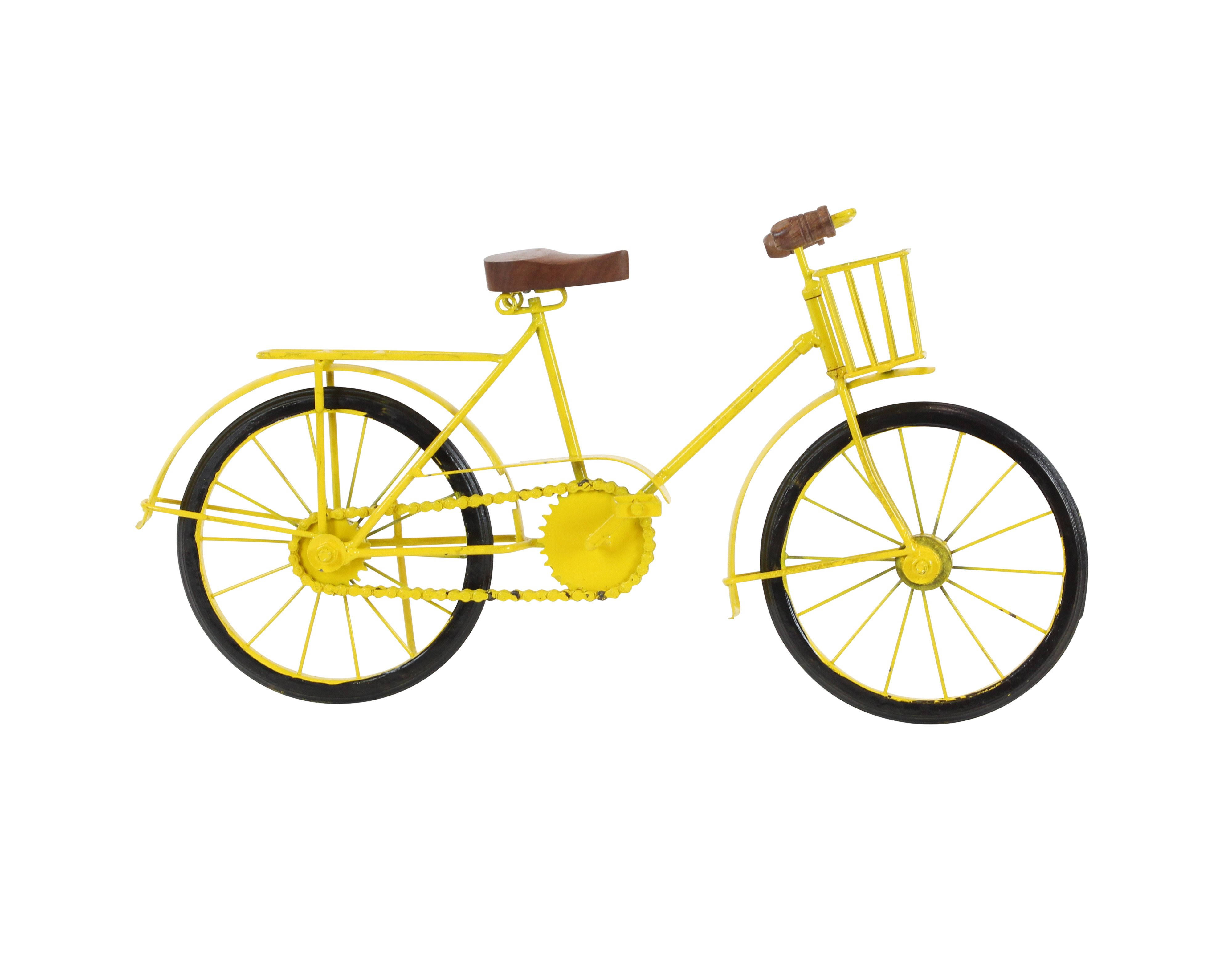 Zimlay Yellow Metal Vintage Sculpture Bicycle XE0XIV_JLW0