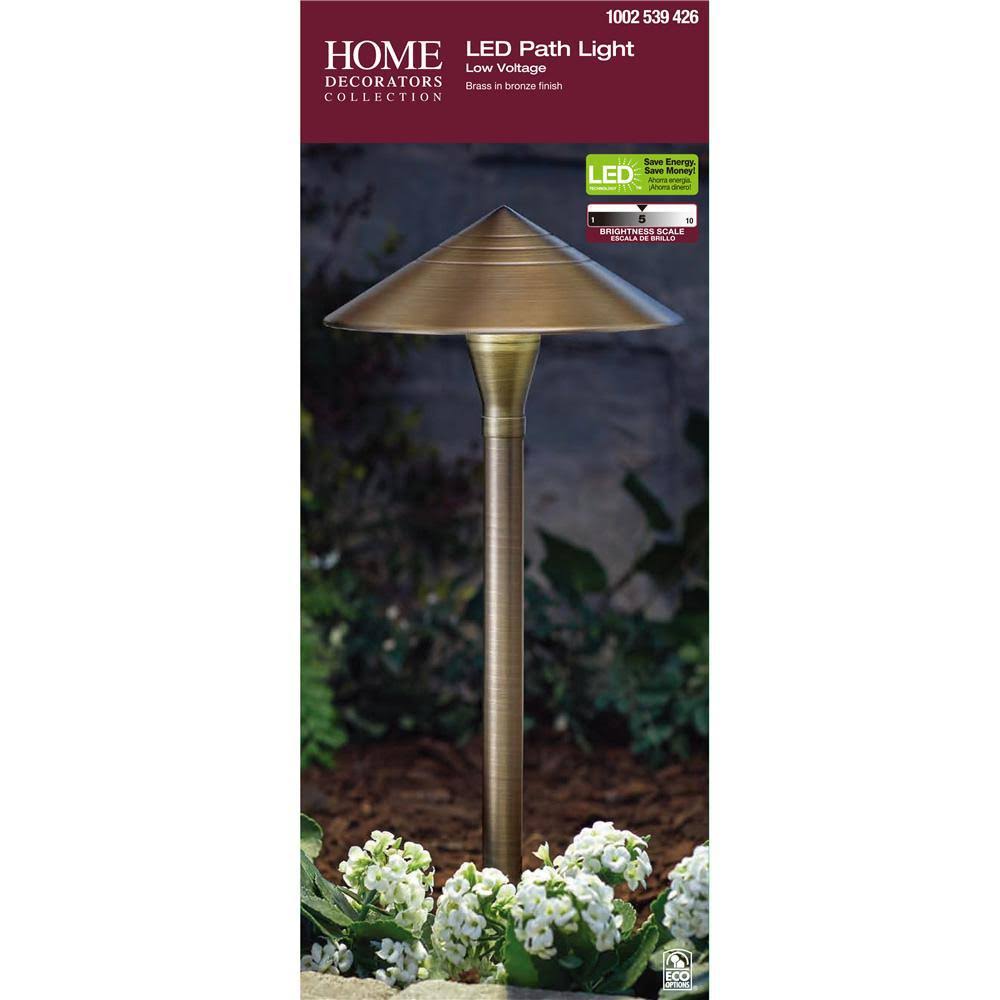 Home Decorators Collection Low-Voltage 3-Watt Brass Outdoor Integrated LED 2700K White Warm Landscape Path I1TWUY_LRTA