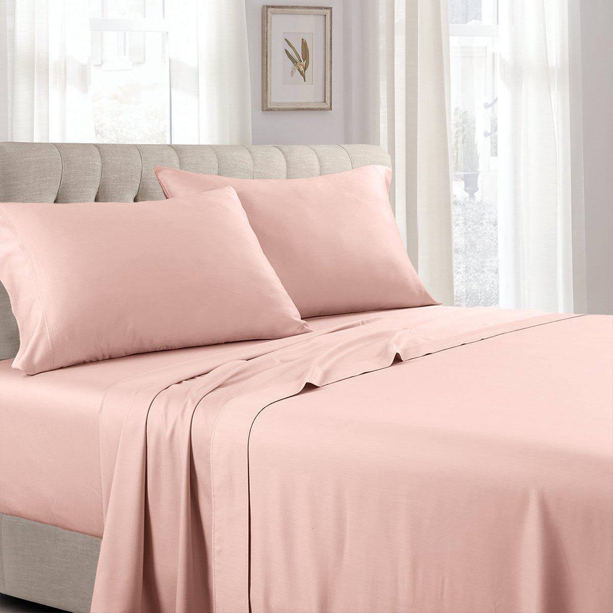 Solid Sheet Set Sateen 300 Count California King / Blush by Royal JANZ1N_XKL0 Solid Sheet Set Sateen 300 Count California King / Blush by Royal JANZ1N_XKL0
