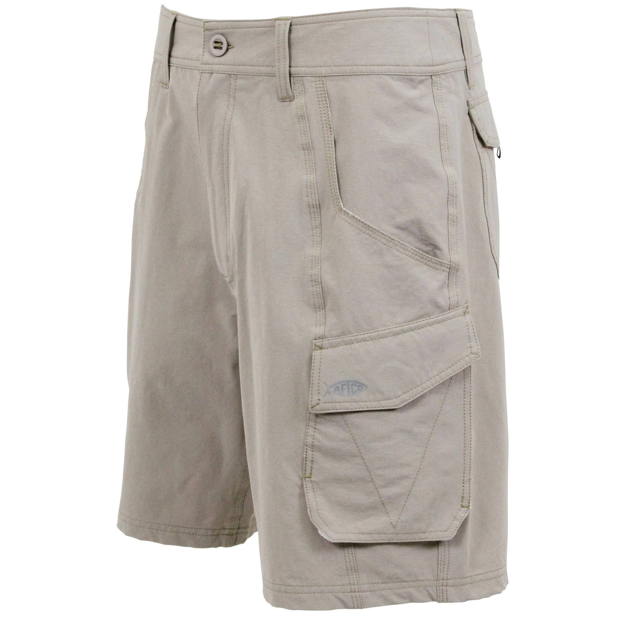 AFTCO Stealth Fishing Shorts - Khaki - DOHDJ8_R3BE