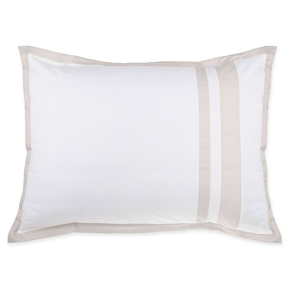 Wamsutta Hotel Border Micro Cotton King Pillow Sham in White/HLMXLL_EVSB Wamsutta Hotel Border Micro Cotton King Pillow Sham in White/HLMXLL_EVSB