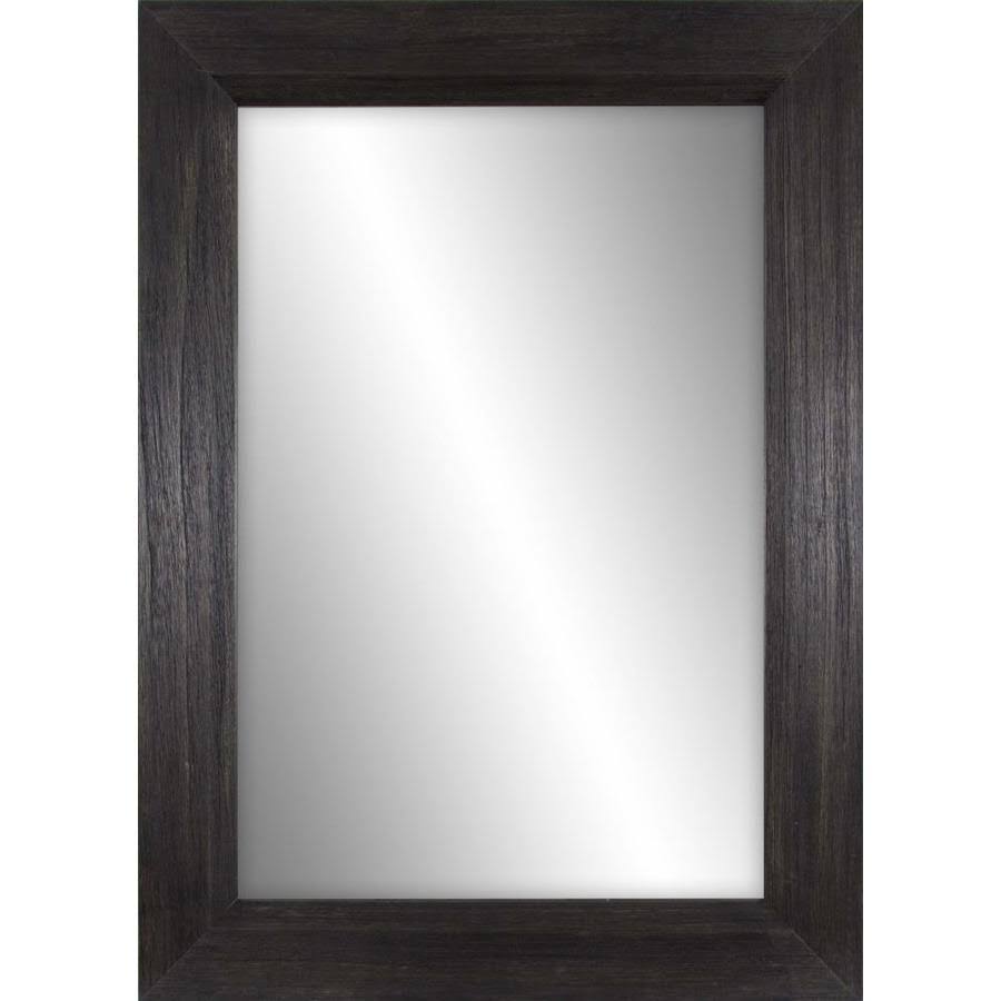 Allen + Roth 40-in L x 30-in W Brown Framed Wall Mirror | 2002-SQRFDP_JARS Allen + Roth 40-in L x 30-in W Brown Framed Wall Mirror | 2002-SQRFDP_JARS