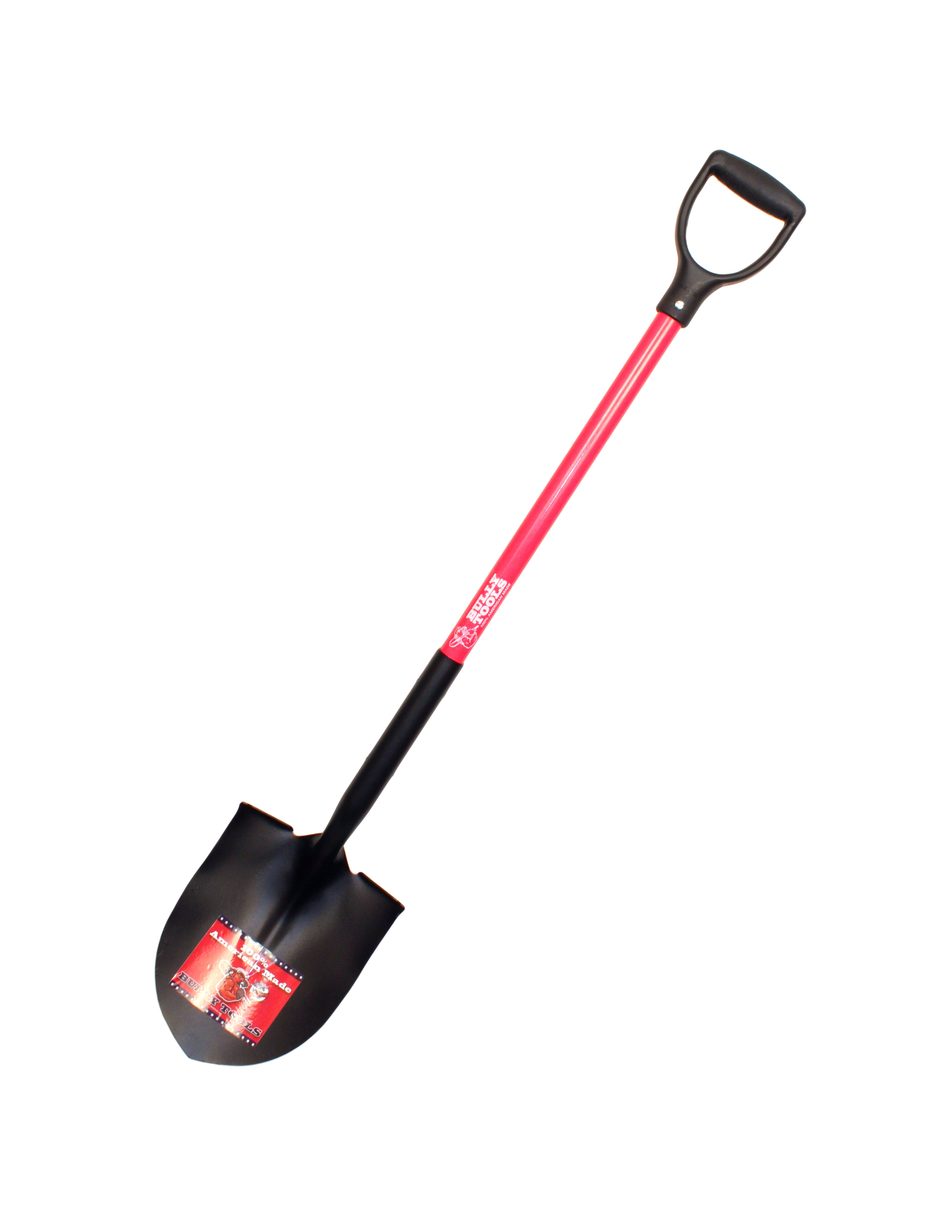 Bully Tools Fiberglass D-Handle Round Point Shovel 14LGUS_C98B Bully Tools Fiberglass D-Handle Round Point Shovel 14LGUS_C98B