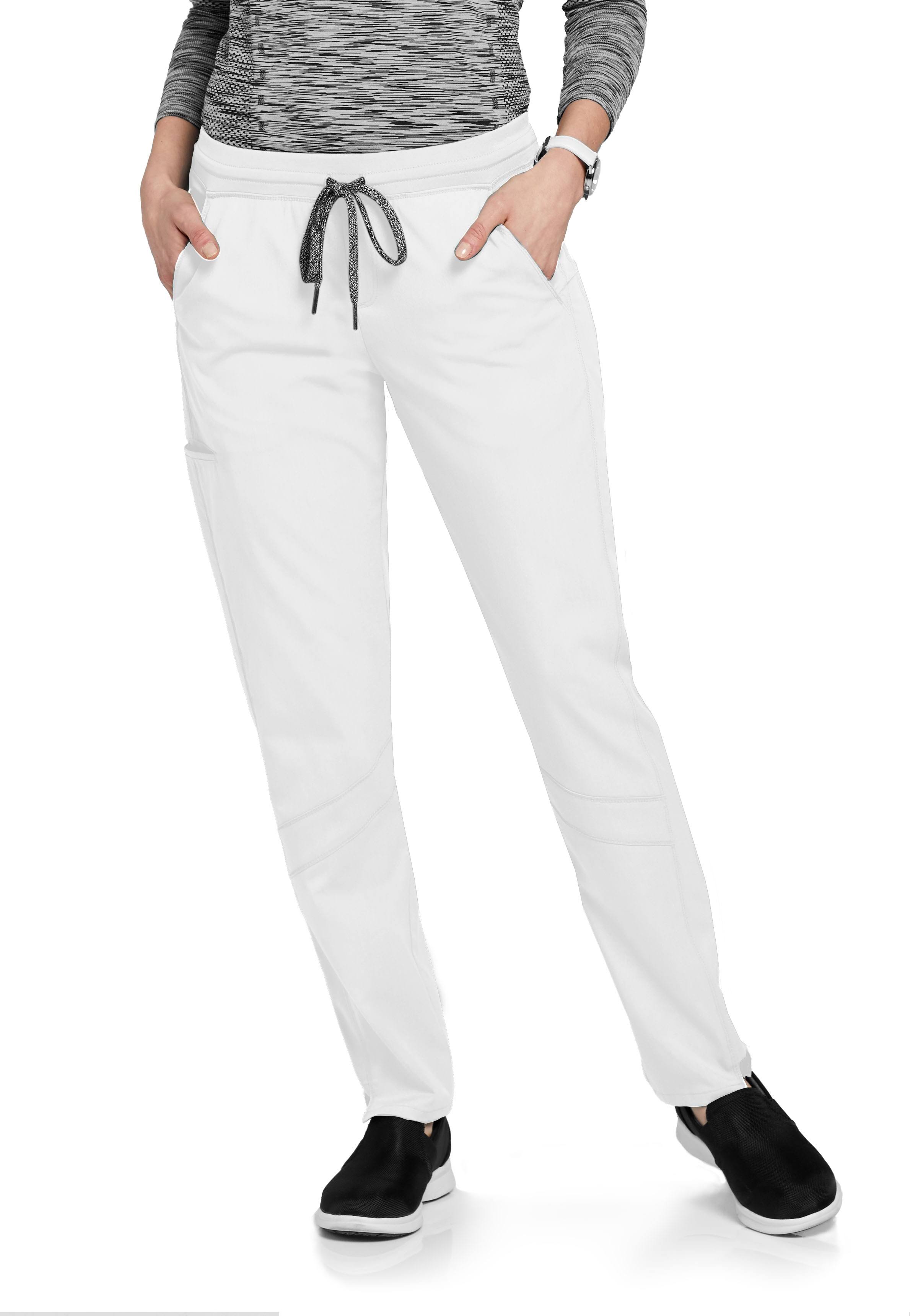 Grey's Anatomy Active Stretch Knit Waist Scrub Pant - White Xs FBWSL5_BLYH