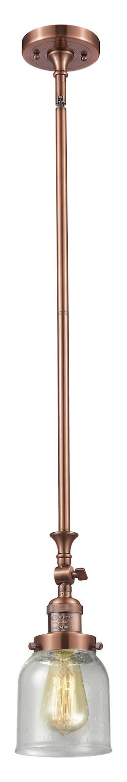 Innovations Lighting 206-AC-G54 Small Bell Mini Pendant Antique ACKXJR_HGWP Innovations Lighting 206-AC-G54 Small Bell Mini Pendant Antique ACKXJR_HGWP