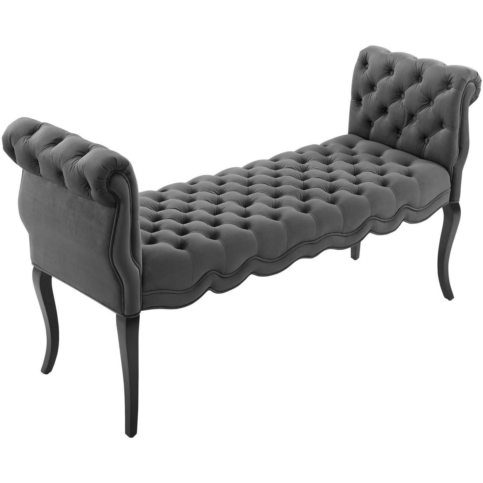 Modway Adelia Chesterfield Style Button Tufted Performance Velvet Bench - 5KFBHF_TLC1 Modway Adelia Chesterfield Style Button Tufted Performance Velvet Bench - 5KFBHF_TLC1