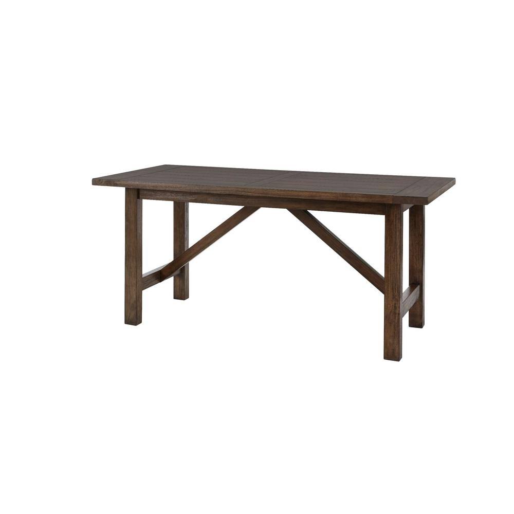 Plum Hill Smoke Brown Wood Rectangular Dining Table for 6 (66 in. L x 30 in. H) VWL6RD_WWXB Plum Hill Smoke Brown Wood Rectangular Dining Table for 6 (66 in. L x 30 in. H) VWL6RD_WWXB