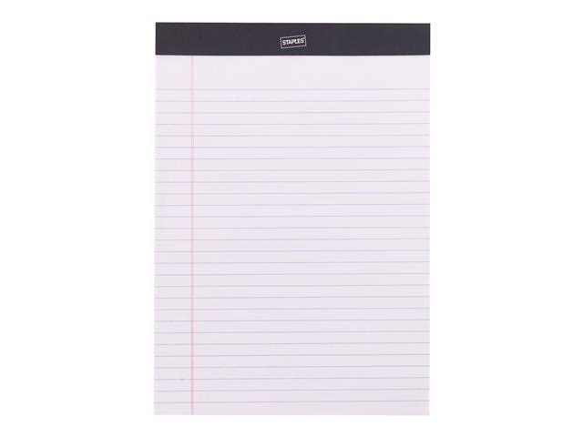 Staples Notepads 8.25 inch x 11.75 inch Wide White 50 Sh./Pad 72 Pads/PK WEGSYP_BXZY Staples Notepads 8.25 inch x 11.75 inch Wide White 50 Sh./Pad 72 Pads/PK WEGSYP_BXZY
