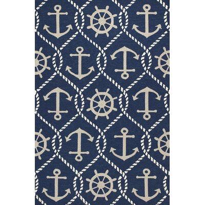 Meader Hand-Hooked Navy Blue/Gray Indoor/Outdoor Area Rug Breakwater Bay Rug Size Rectangle 3'VM9XNC_L0OH Meader Hand-Hooked Navy Blue/Gray Indoor/Outdoor Area Rug Breakwater Bay Rug Size Rectangle 3'VM9XNC_L0OH