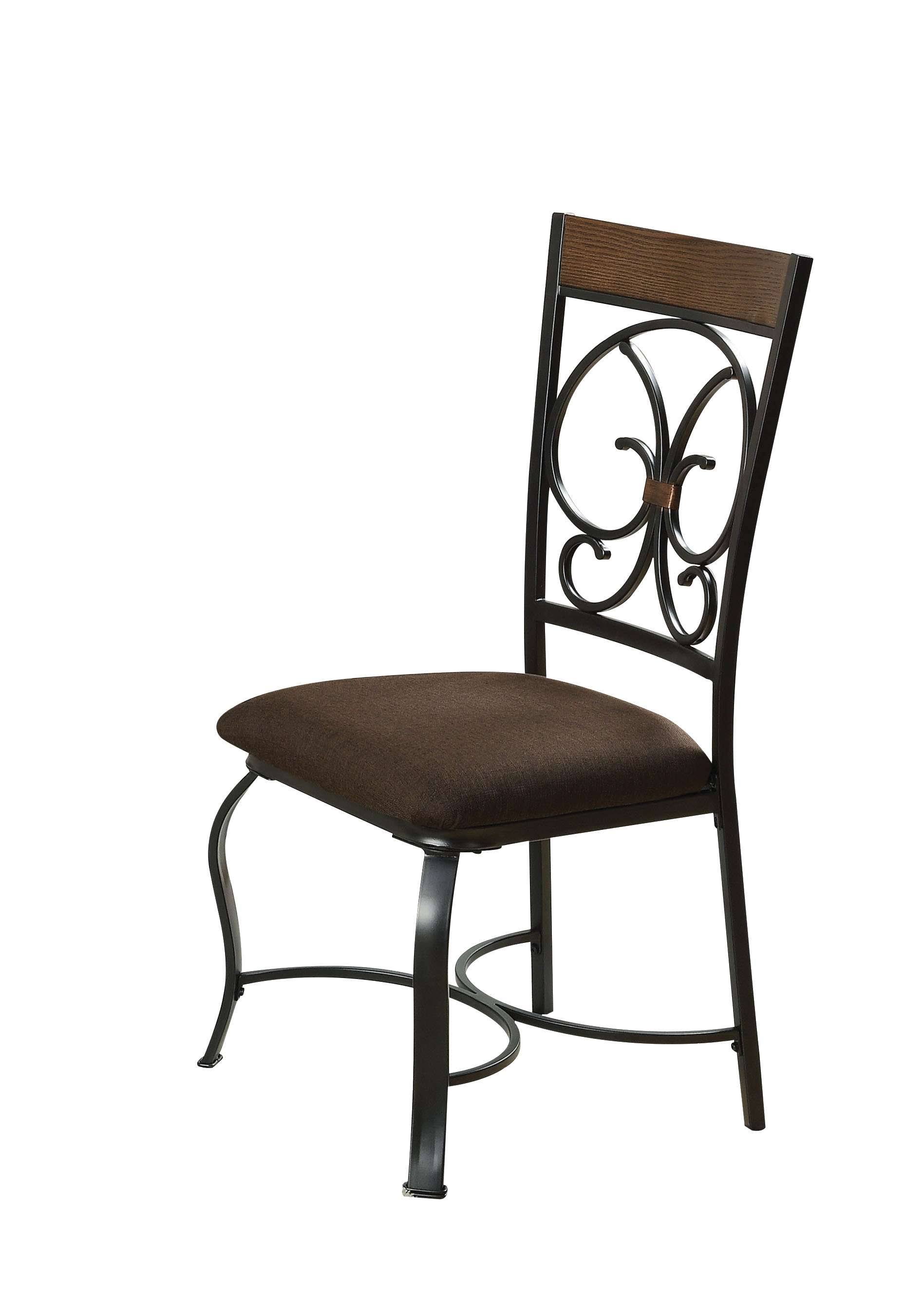 Acme Jassi Side Chair, Dark Cherry Antique Black (Set of 2) 8PYG3R_7B6Y Acme Jassi Side Chair, Dark Cherry Antique Black (Set of 2) 8PYG3R_7B6Y