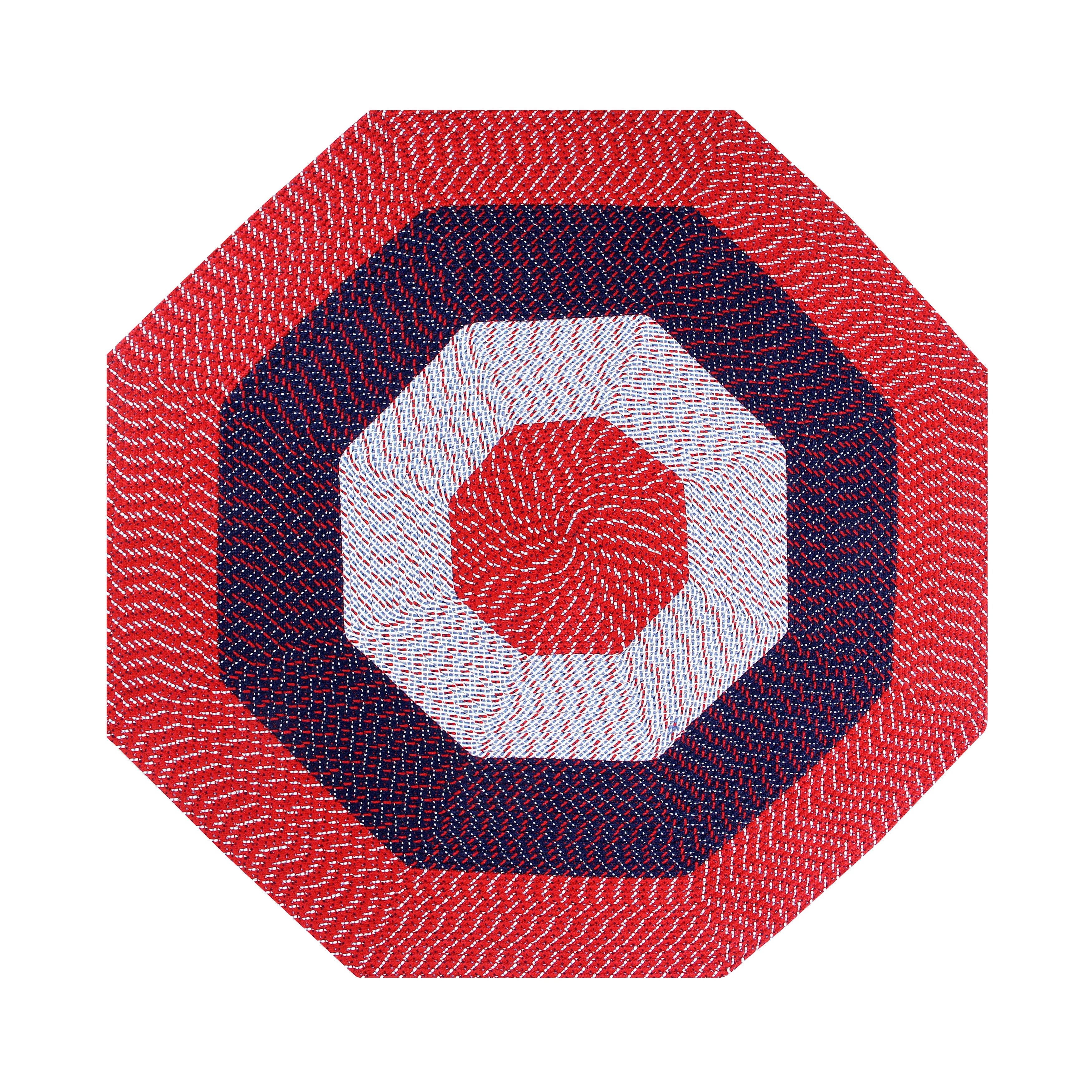 Better Trends Americana Stripe Country Braid Octagonal Rug - 8' OAPGYP_UEYF Better Trends Americana Stripe Country Braid Octagonal Rug - 8' OAPGYP_UEYF