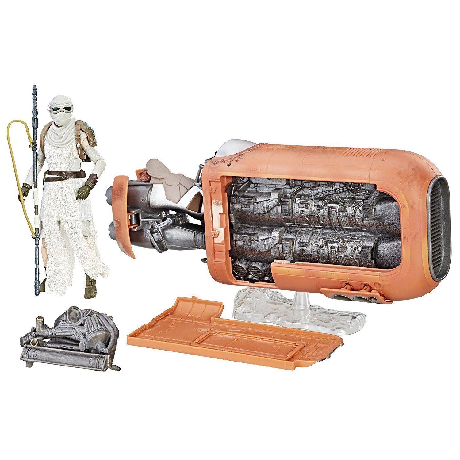 Star Wars The Black Series Rey's Speeder (Jakku) and Figure, Size: 6 JOQFRY_CRM4 Star Wars The Black Series Rey's Speeder (Jakku) and Figure, Size: 6 JOQFRY_CRM4