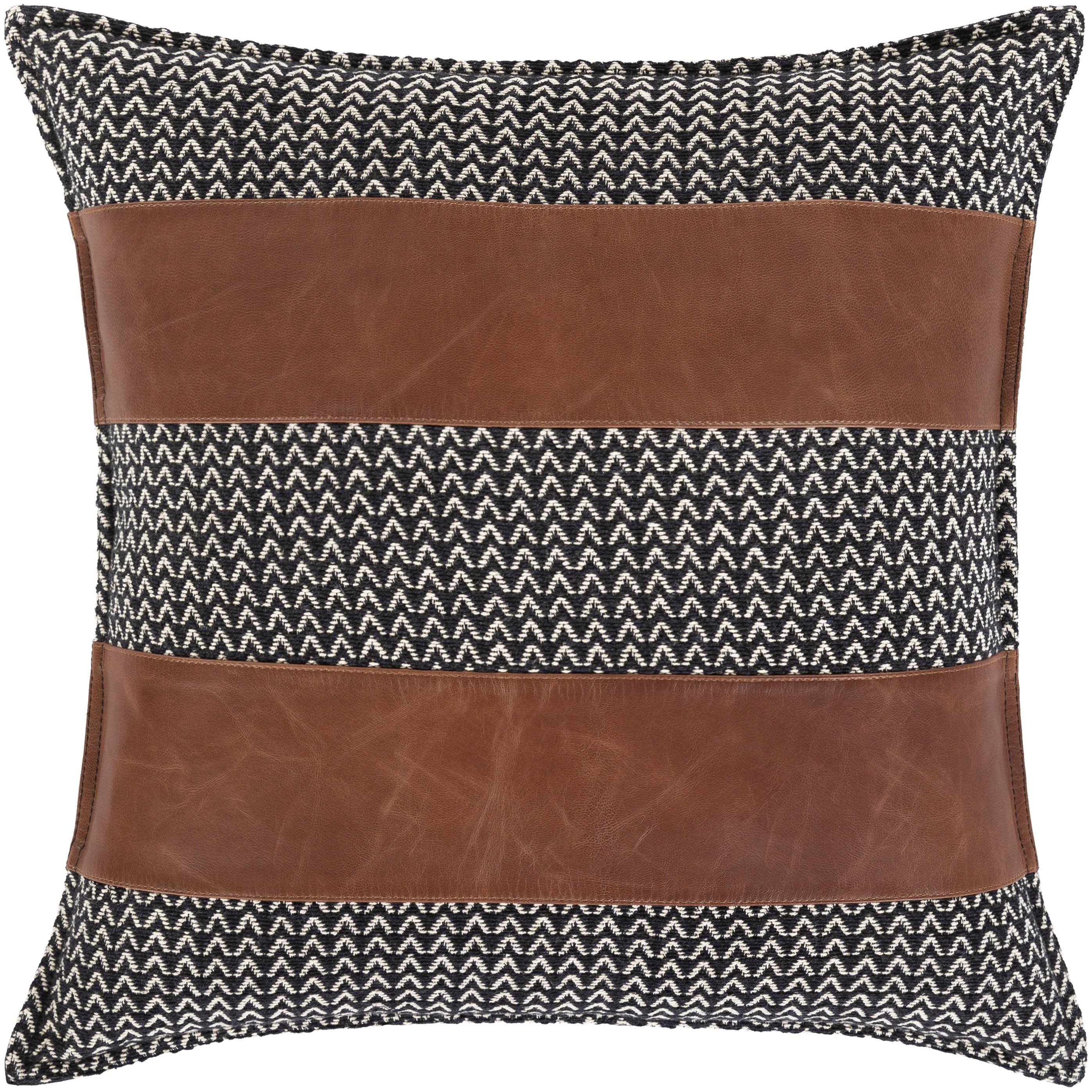 Surya FNA001-2020 Fiona Rustic Black Camel Pillow ROQO6U_YX3X
