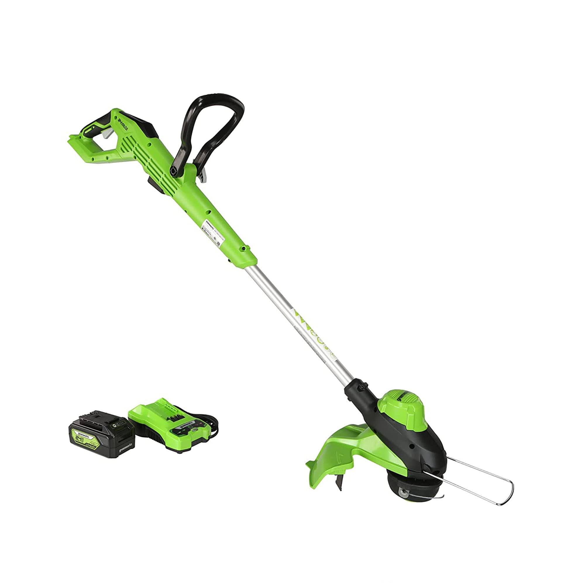 Greenworks 13 in. 24-Volt Battery Cordless TorqDrive String Trimmer with 4.0 Ah USB Battery and Charger ZIBXRU_XFCO