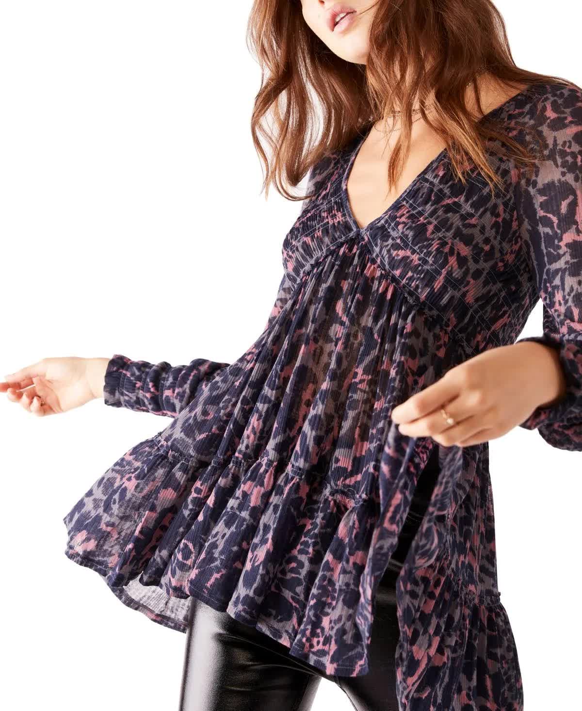 Free People Dark Romance Tunic - Dark BIJA4T_YUYO Free People Dark Romance Tunic - Dark BIJA4T_YUYO